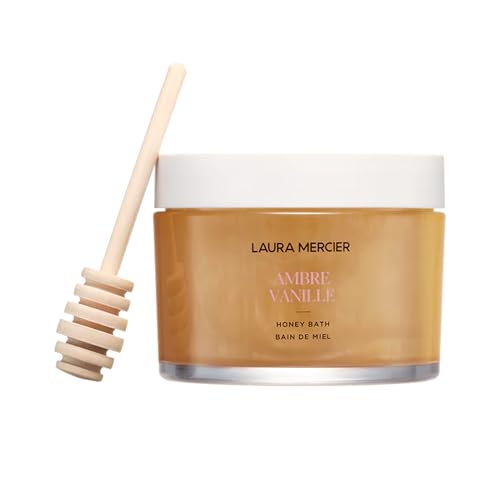 Laura Mercier Honey Bath, Foaming Bubble Bath, Long-Lasting Hydration, Helps Maintain Skin's Moisture, Provides Visible Radiance, Suitable for All Skin Types, Ambre Vanille