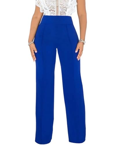 Women Stretchy Straight Leg Dress Pants Comfy Solid Classic High Waisted Wide Leg Long Bootcut Pant Slacks Work Office