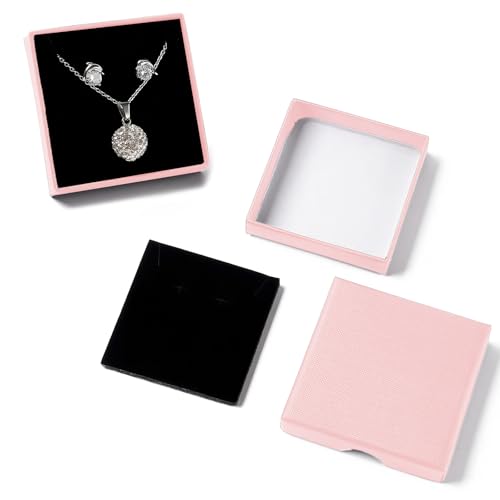 ZWWOGE 2 Boîtes Cadeaux en Papier + 2 Sacs Cadeaux, Boîte Cadeau Bijoux Petite Boîte à Bijoux Extensibles, Boîte Bijoux Cadeau Pour Bracelets, Boucles d'Oreilles, Colliers, Cadeaux de Bijoux – vue 3