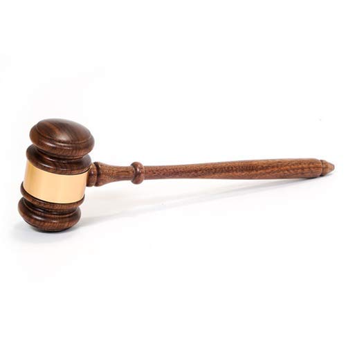 Gavels Fast 10-1/2" Walnut Gavel w/Personalized Engraved Band