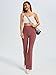 AFITNE Yoga Pants for Women Bootcut Pants with Pockets High Waisted Workout Bootleg Yoga Dress Pants Flared Gym Pants Pink - XS