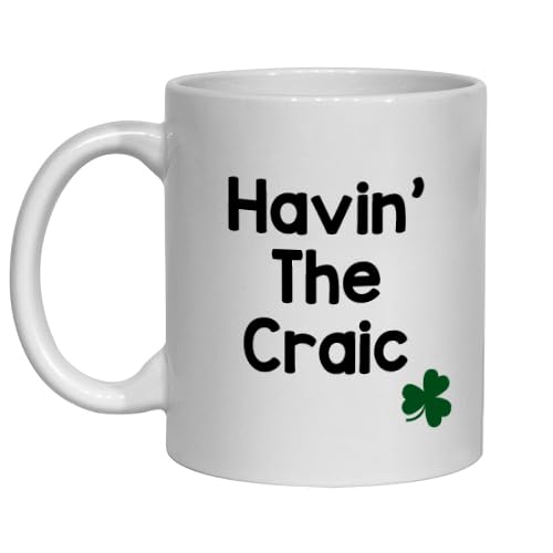Funny Mug Havin' The Craic - Irish Mug - Christmas - Birthday - Work Colleagues - Secret Santa - Novelty Mug