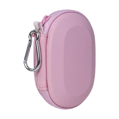 KiBcsLic Estojo para, bolsa para armazenamento de, estojo portátil à prova d'água com fecho de zíper e clipe para mouses de computador, Rosa