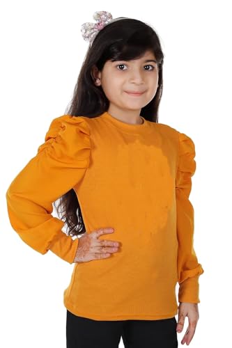 Image of Kids Graphic Print Top with Puff Sleeves
