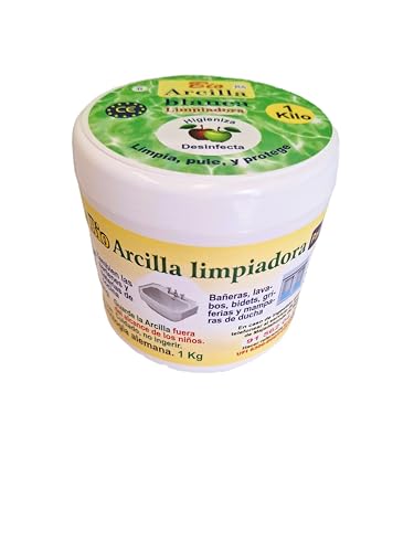 Bio Arcilla Blanca Limpiadora, Piedra Blanca de Limpieza, Arcilla Blanca de Limpieza, Limpiador Hogar Multisuperficies - 1 Kg