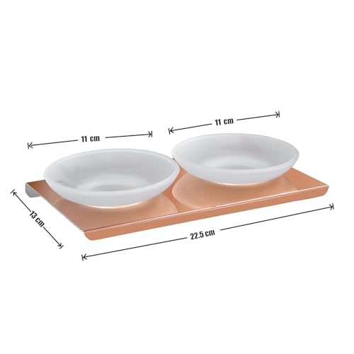 Image of Plantex (Primax) Stainless Steel Double Soap Dish /Soap Holder /Soap Stand /Bathroom Accessories - Wall Mount (Rose Gold-Matt)