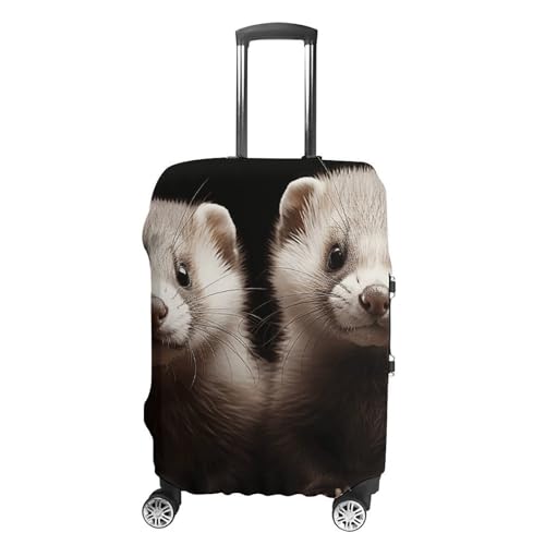 Ferrets Luggage Cover, Washable Elastic Suitcase Cover Protector Fit 18-32 Inch Luggage