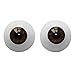 Yius 1 paire d'yeux de poupée reborn demi-ronds, pour loisirs créatifs, marionnette, ours, poupée, animaux en peluche, jouet en peluche facile à utiliser, fabrication artisanale 20 mm/22 mm/24 mm
