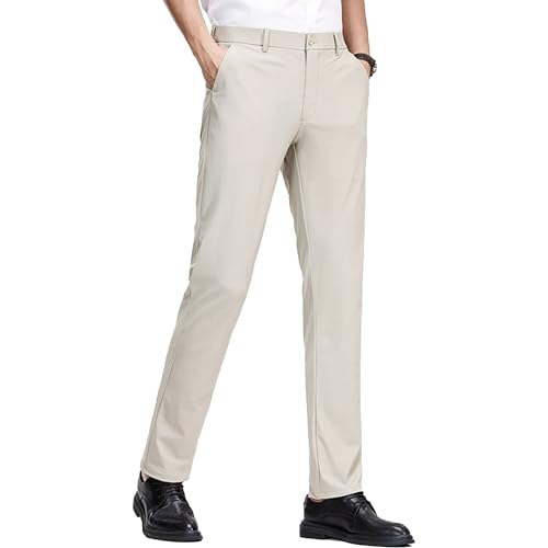 Men Formal Straight Fit Skinny Pant Men Flat Front Slim Fit Wedding Pant Mens Solid Color Business Dress Pants