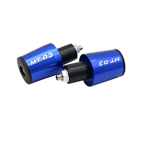 Embout de guidon Yamaha MT-03 en aluminium CNC bleu pour stabiliser le pilotage
