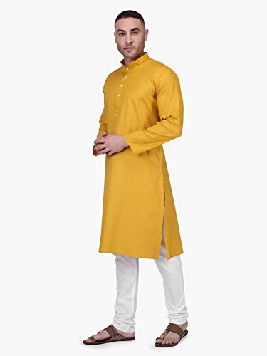 Image of Rajubhai Hargovindas Men's Premium Cotton Solid Kurta