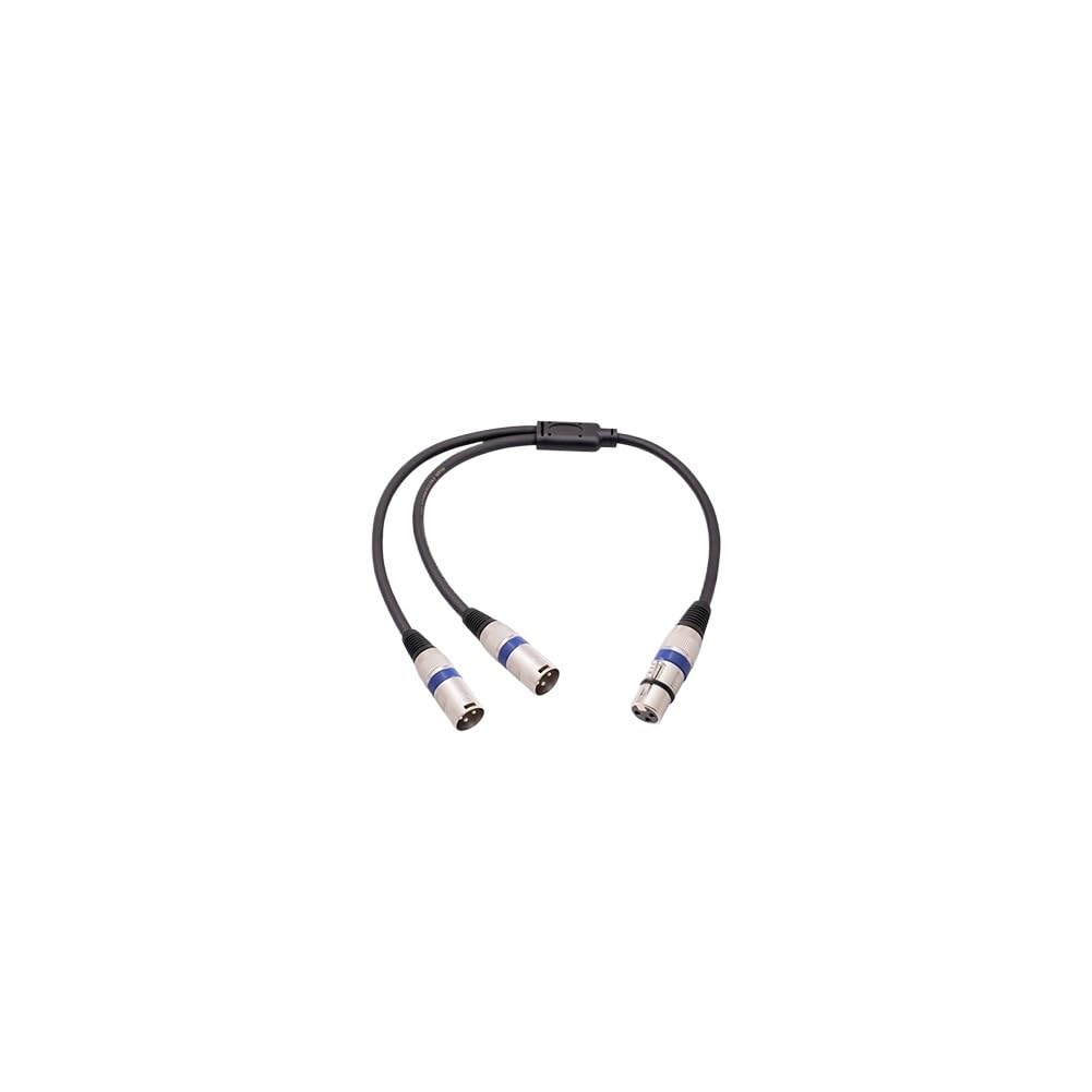 Cavo sdoppiatore a Y bilanciato da XLR femmina a 3 pin femmina a doppio XLR maschio, 91 cm, 50 cm, per strumenti, microfoni, cavi di segnale (nero, 1 pezzo)
