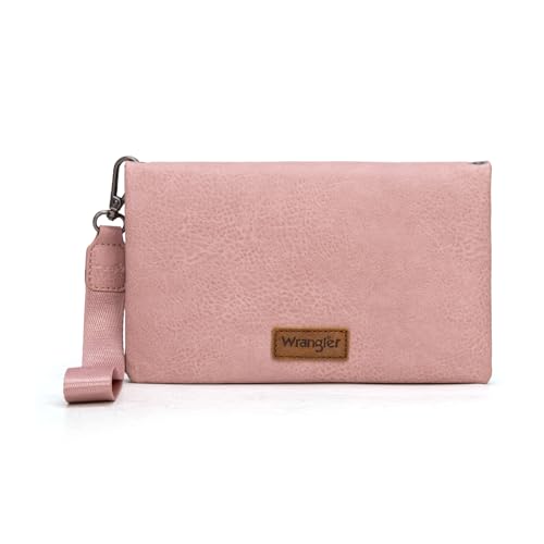 Image of Montana West Wrangler Womens Wristlet Wallet RFID Blocking Bifold Clutch Credit Card Holder Purse with Crossbody Strap