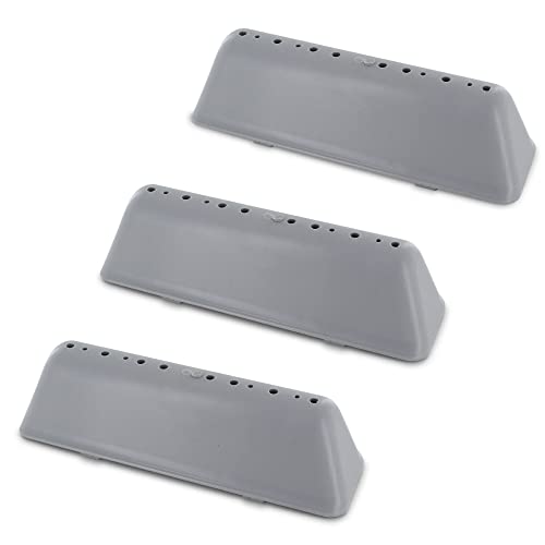 DL-pro 3 x aletas de tambor 18 x 5,5 x 5 cm para Bauknecht Whirlpool 480111104079 para Indesit C00311134 - Juego de aletas de arrastre robustas con 13 agujeros, color gris