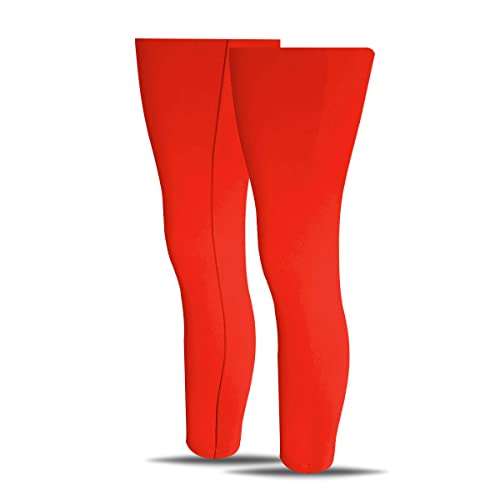 Pernito Proteção UV 50 Vermelho Pernas Coxa Ciclismo Corrida Bike (G)