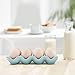 Flexzion Ceramic 12 Cups Egg Tray - Whole Dozen Porcelain Egg Holder Container Keeper Storage Organiser Decorative Serving Stand Serveware for Refrigerator Fridge Countertop Display Kitchen