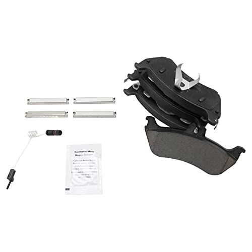 Image of TRQ Rear Brake Pad and Rotor Set Ceramic Parking Brake Shoes Compatible with 1998-2003 Mercedes-Benz ML320 2003-2005 ML350 1999 ML430