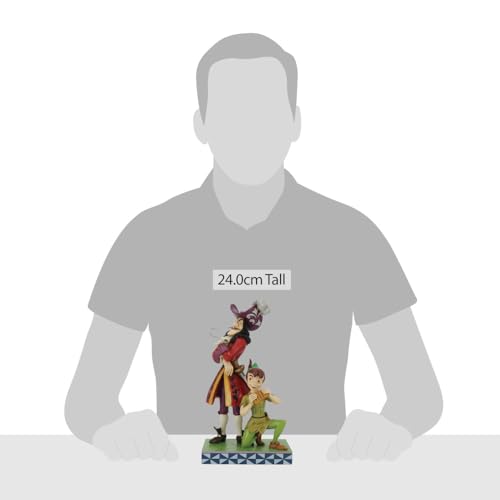 Enesco Jim Shore Disney Traditions Everyday Peter Pan and Hook Good Vs Evil Figurine, 9.5-inches