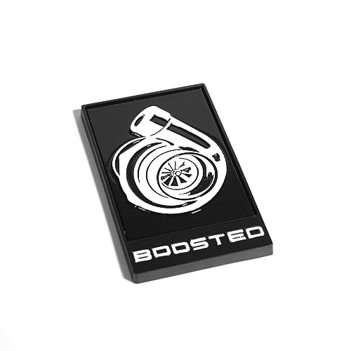 Image of GT350 Style Boosted Badge (White) (White /Black)