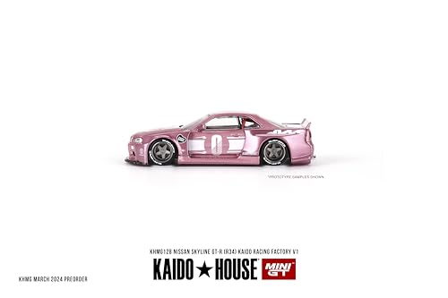 Mini GT Models Nissan Skyline GT-R Kaido Racing Factory V1 Pink 1/64 - Image 6