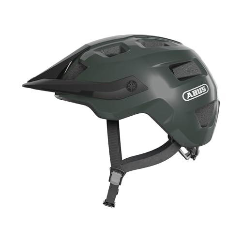 ABUS Casco MTB MoTrip - Casco de Ciclismo Robusto con Visera Ajustable en Altura para Ciclistas de montaña - Ajuste Personalizado - Unisex
