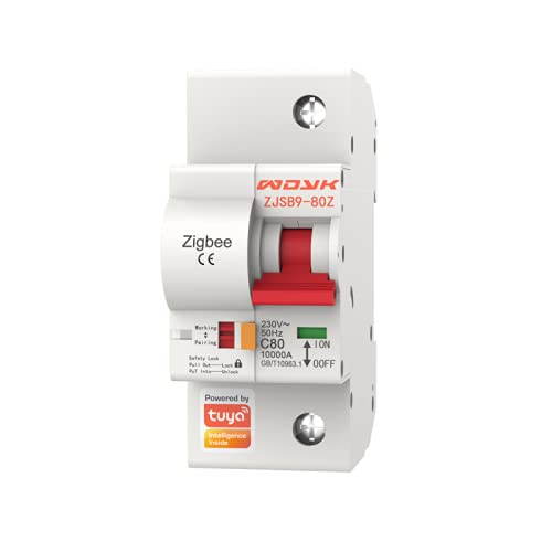 Tuya Zigbee3.0 - Interruptor de control remoto inteligente con WiFi 1-4P, 220 V/380 V, con control de energía y función de contador compatible con Alexa y Google Home