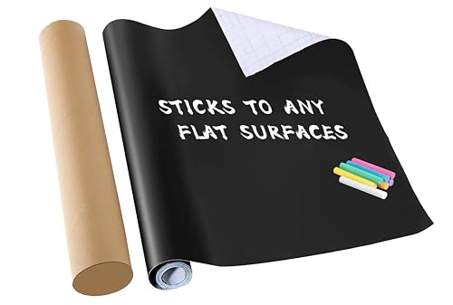 Image of WallDesign Chalkboard Film - Durable, Easy Installation, Customizable Size, Stain-Resistant Surface for Office, Home, Study, Planning, Work