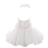 [Teevaseoan] ベビードレス 結婚式 女の子 プリンセス ワンピース ノースリーブ ヘアバンド 可愛い セレモニードレス 小学生 ベビー服 洋装フォマール キッズ フォーマルドレス 礼服 ピアノ 発表会 ドレス 子供 出産祝い お宮参り お祭り 花見(ホワイト,80)