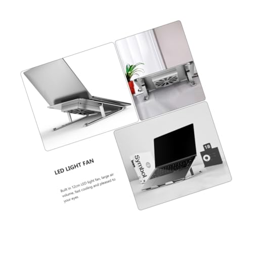 Base Ajustable para Laptop Holibanna de Aluminio con Ventiladores miniatura 2