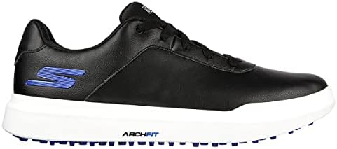 Skechers Men's Drive 5 Arch Fit Spikeless Waterproof Golf Shoe Sneaker, Black/White, 9 | Image 3