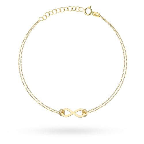 Bracelet double chaîne en or 333 MARKO maille raffinée maille délicate