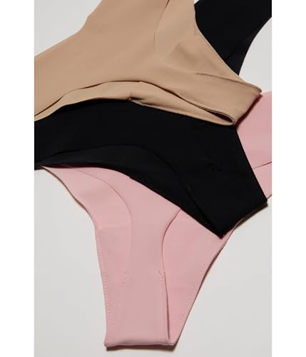 Image of commando - Classic Solid Thong (3-pack) | Seamless No Show Thong | Comfortable, Lay-Flat Edges | Machine Washable