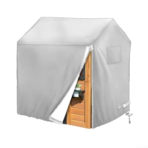 Cubierta de casa de juegos para niños al aire libre, impermeable, resistente a los rayos UV, protección para muebles de jardín, refugio con cordón y cremallera lateral 210D Oxford (110 x 120 x 140 cm)