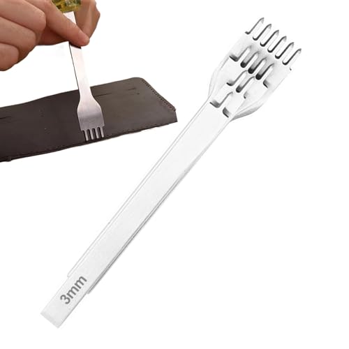 Juego de 4 cinceles de cuero para trabajos de cuero, sacabocados de acero para trabajos de cuero, profesionales, aficionados, principiantes