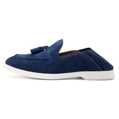 JITAI Men's Suede Loafers with Tassels – Slip-On Dress Shoes for Casual & Tuxedo – Fashionable & Comfortable2