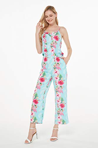 Image of Hawaii Hangover Family Matching Clothes, Pink Hibiscus Vine Turquoise | Family matching Hawaiian outfits, Pink Hibiscus Vine Turquoise, lightweight rayon, machine washable, tropical floral print