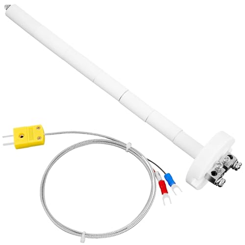 K-Type Thermocouple Block, Ceramic Kiln Insulator Kiln Probe, with 3.3 ft Wire Extension. Measuring Temperature -50? To1300?, Thermocouple Probe