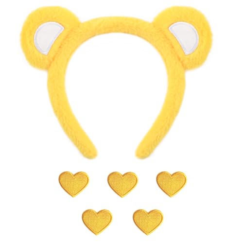 Kavoc Bear Ear Headband And Self-Adhesive Cloth Stickers For Halloween Cosplay Costume Party Dress Up cover
