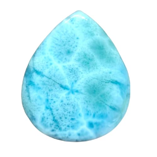 Larimar cabochon poire 32x26mm pierre naturelle pour réparer ou fabriquer une bague personnalisée