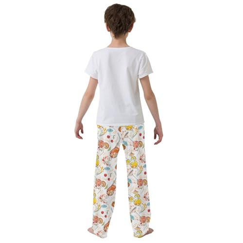 Hand Drawn Cocktail Berry Boys Pants for Kids Jogger Pants with Pockets S-XL3