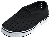 Native Kids Miles Junior Water Proof Shoes, Jiffy Black/Shell White, 1 Medium US Little Kid