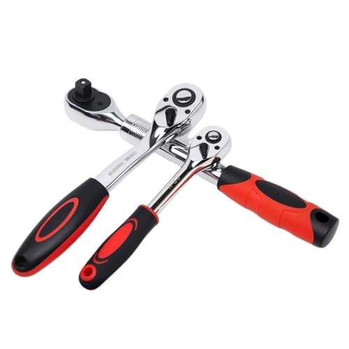 Llave de trinquete ajustable 3/8 telescópica con mango recto de 72 dientes 2