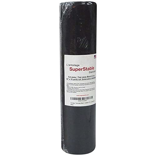 Cut Away - Estabilizador para bordar (75 g, 30 x 10 yardas), color negro