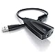 CSL - USB Soundkarte extern 7.1 Virtual Surround - Sound Card Adapter - Dynamic 3D Surround - für Computer Notebook Ultrabook Tablet-PC MacBook - Plug & Play - Windows 11-kompatibel - schwarz