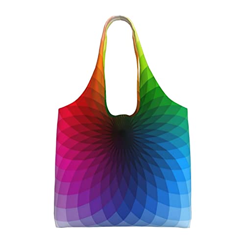 Sac fourre-tout en toile Debou arc-en-ciel grand format noir réutilisable