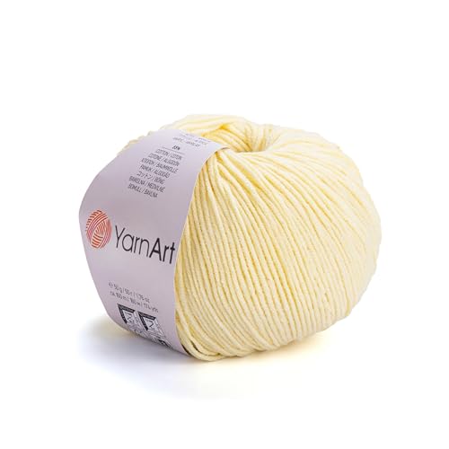 Image of YarnArt Genius Soft Cotton Acrylic Blend Yarn - Amigurumi, Crochet and Knitting -%55 Cotton-45% Acrylic, Craft Yarn for Kids and Adults Garments, Baby Items and Accessories, 174 yds / 50 g
