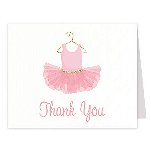 Ballerina Baby Shower Thank You Cards Tutu Cute Folding Notes Pink Gold Girls It’s a Girl Ballet Dance Leotard Birthday Little Princess Skirt Printed Cards (50 Count) Ballerina Baby Shower Thank You Cards Tutu Cute Folding Notes Pink Gold Girls It’s a Girl Ballet Dance Leotard Birthday Little Princess Skirt Printed Cards (50 Count)
