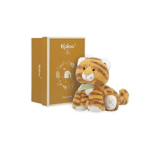 Kaloo - Les Amis - Babies’ Papaye The Tiger Plush - 13 cm - Ultra-Soft Material - Gift Box - 0 Months +, K224004