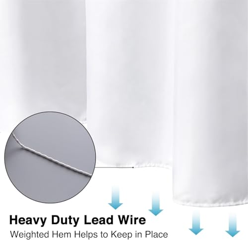 Rideau douche fleur lesté 100x180 anti-collant contre fuites