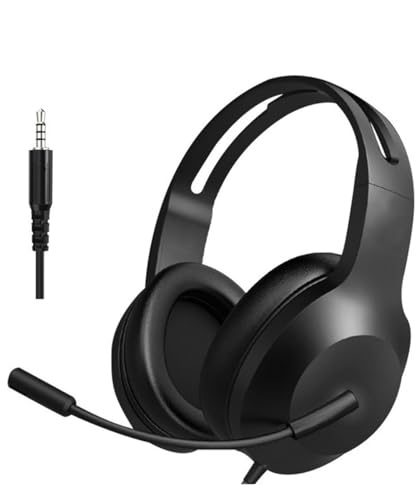 Joyqua Wired Headset with Microphone for Laptop PC – Over-Ear Headphones with Stereo Sound &...